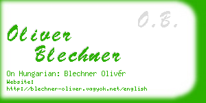 oliver blechner business card